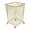 Gold Deep Set Metal Mesh Laundry Basket Solid Square 16" x 17" x 24", variant on DecMode Gold Metal Storage Cart with Wheels