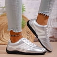 thumbnail image 4 of Rokment Women's Orthopedic Wedges Walking Tennis Shoes Casual Fashion Sneakers Comfortable Vintage Color Block Arch Support Skate Running Shoes Silver Size 8, 4 of 7
