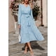 thumbnail image 3 of Vestido PRETTYGARDEN Floral Boho Cruzado con Cuello en V y Mangas Largas M, 3 of 4