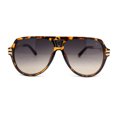 thumbnail image 2 of Mens Luxury Rich Mogul Flat Top Racer Plastic Sunglasses Tortoise - Smoke, 2 of 4