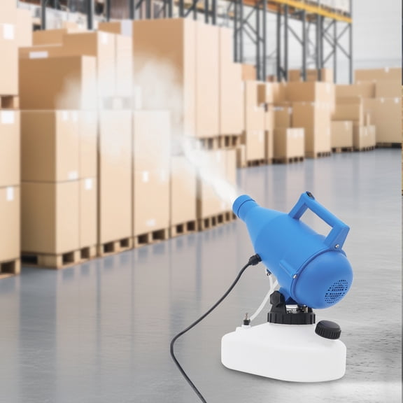 4.5L Modern Freestanding Blue Portable Fogging Sprayer Electric Cold Mist ULV Fogger Atomizer 10-36m