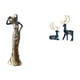 thumbnail image 1 of Figura de escritorio,Figuritas africanas,artesanías,artículos de escritorio coleccionables,Estatua de alce y ciervo,Figuras de alce y ciervo,decoración del hogar,estatuas de resina,Estatua, 1 of 8