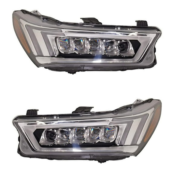New Pair Of Led Headlights Is Compatible With Acura Mdx Base Sport Utility 4 Door 3.5L 2017 2018 2019 2020 By Part Number Ac2503130 Ac2502130