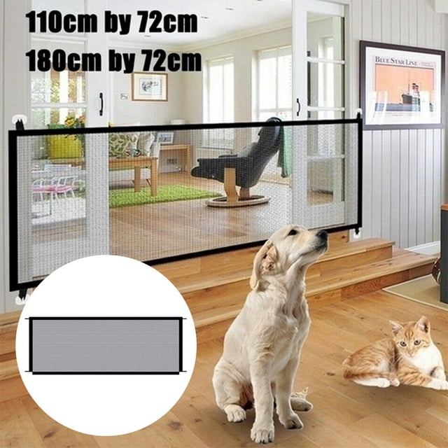 Dog Baby Safety Gate Mesh Retractable Gates Portable Guard Dog Enclosure Indoor Home Net for Baby Pet Play and Rest