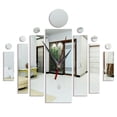 thumbnail image 4 of Coofit Ensemble d'Autocollants pour Horloge Murale DIY Rectangle Rond Autocollant Miroir 3D Décoration Murale, 4 of 6