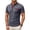 A356-Gray, variant on Kalauyu Mens Short Sleeve Stand Collar Shirts Contrast Stitch with Chest Pocket Button Up Casual Tops Breathable Knit Golf Daily Tees