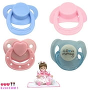 BuleStore 4PC New Dummy Pacifier For Reborn Baby Dolls With Internal Accessories