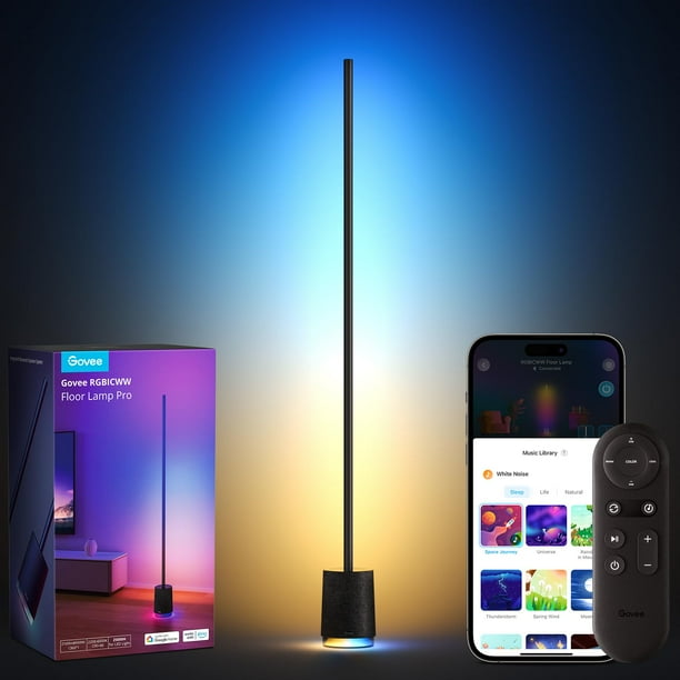 Lámpara de pie Govee Pro RGBIC LED con altavoz Bluetooth 2100LM