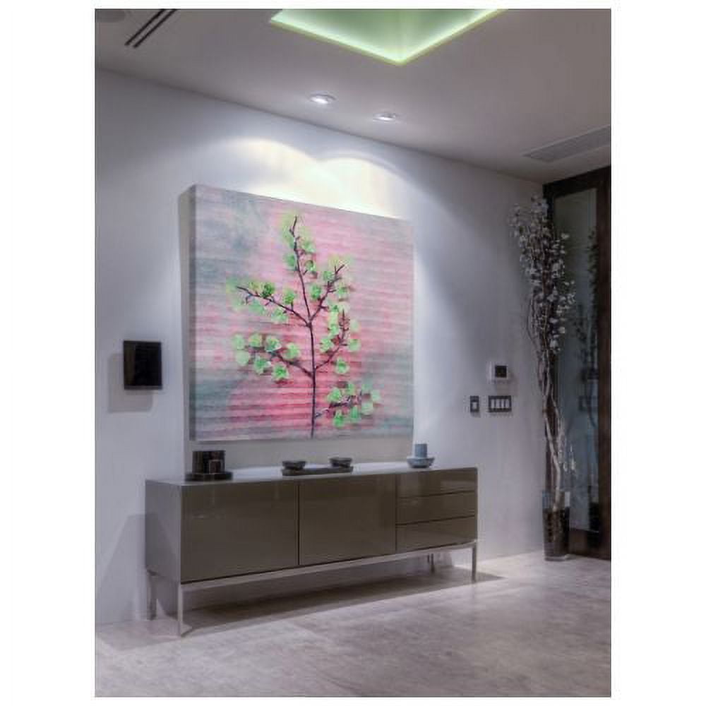 "Pink and Green" Painting Print on Wrapped Canvas