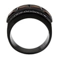 thumbnail image 2 of Womens Light Black Ring Anillo Para Mujer Stainless Steel Ring in Brown Celia, 2 of 5