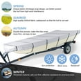 thumbnail image 6 of 16FT x 75" 210D Marine Grade Boat Cover， Waterproof Heavy-Duty Trailerable Fit for Jon Boat, Grey, 6 of 7
