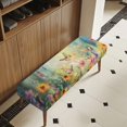 thumbnail image 3 of CHAQLIN Dustproof Bench Seat Cushion Covers for Living Room Hotel, Polyester Spandex Fabric Easy Install Bench Seat Cover with Anti Abrasion, 3 of 9