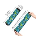 thumbnail image 2 of Goofa Shark And Leaves Pattern Non Slip Socks with Grips for Elderly, Crew Socks Yoga Hospital Socks Cushioned Sole Gripper Socks for Men Women, 2 of 5