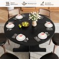thumbnail image 6 of Blotout Extendable Round Dining Table, 43.3"-59" Expandable Oval Kitchen Table with Hidden Storage, Modern Wood Grain Pedestal Base, Dining Table for 4-8 People, 6 of 10