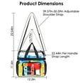 thumbnail image 6 of Clear Shoulder Bag Stadium Approved 12×8×11 Clear PVC Tote Lunch Bag with Adjustable Shoulder Strap for Work Travel Sporting Events, 6 of 12