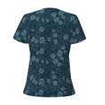 thumbnail image 4 of Naloa Rose Flowers Print T-Shirts Short Sleeve V Neck Tees for Women Fashion Tops Trendy Lightweight Soft Casual Summer Outfits Clothes, 4 of 5