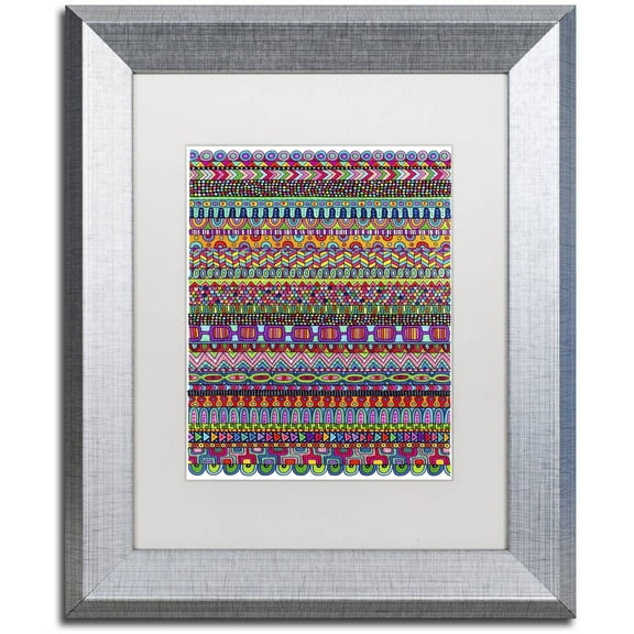 Trademark Fine Art "Oaxaca Mat" Canvas Art by Hello Angel, White Matte, Silver Frame
