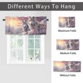 thumbnail image 6 of Wolf Printed Window Curtains Valances Winter Scene Rustic Snowy Forest Pine Tree Nature Landscape Rod Pocket Window Valance for Living Room Bathroom Bedroom Kitchen 54 by 18 in, 1 Panel, 6 of 6