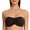 Black, variant on Women's Unlined Strapless Bra with Underwire Minimizer for Large Busts Seamless Jacquard Fabric Black 36F