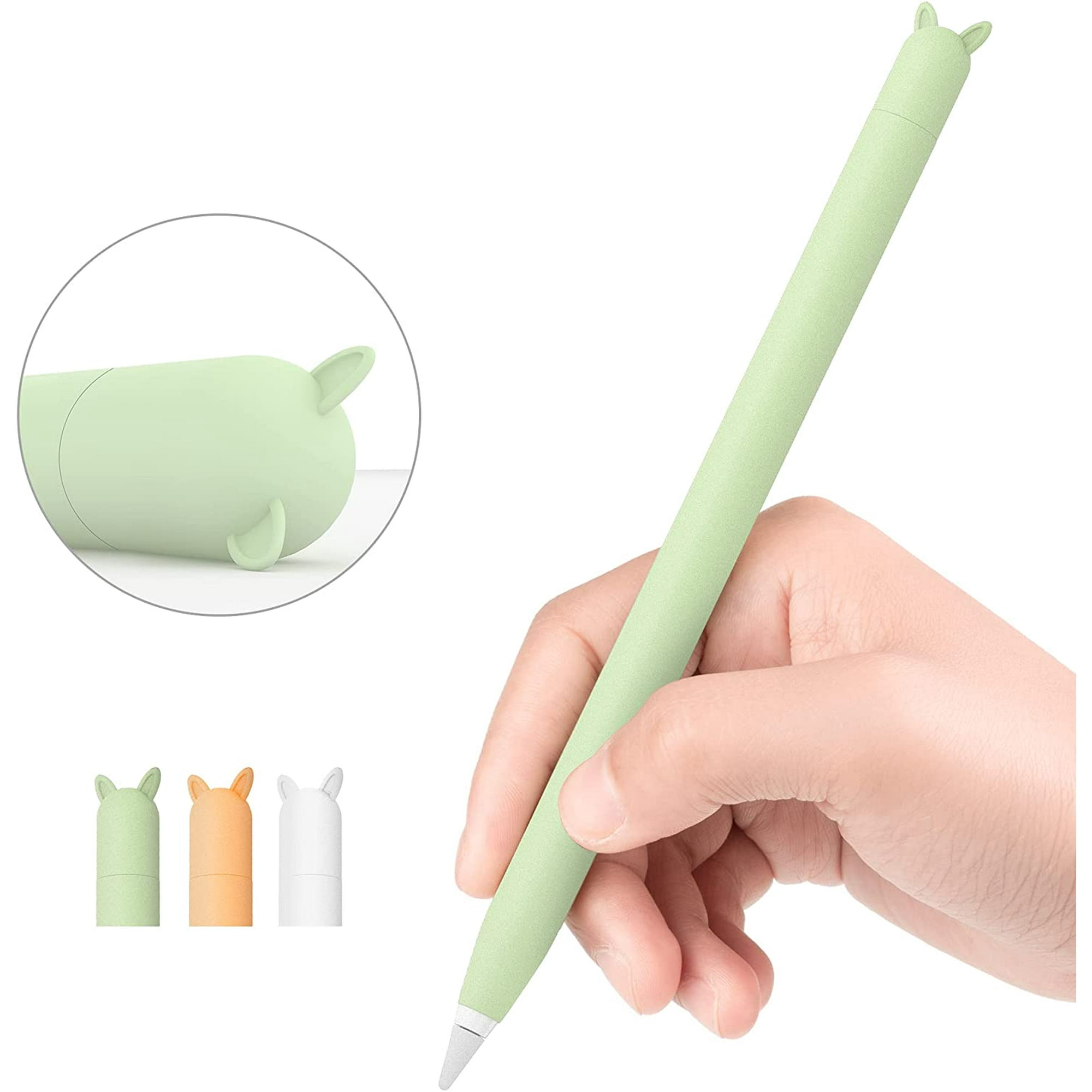3 Pack Pochette Souple pour Apple Pencil 1ere Generation Mignon Silicone Housse Accessoires Compatibles avec iPad Pro 9.7 10.5 12.9 1er Blanc Orange Vert Walmart