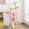 thumbnail image 3 of PawHut 62" Flower Cat Tree with 2 Condos, 2 Beds, Hammock, Plush Perch, 3 of 10