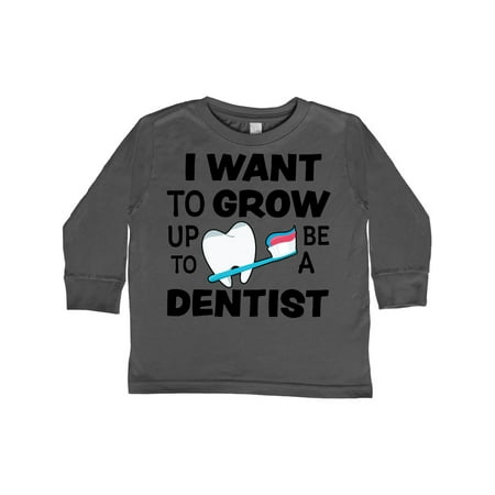 

Inktastic I Want To Grow up To Be a Dentist Gift Toddler Boy or Toddler Girl Long Sleeve T-Shirt