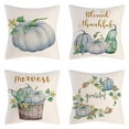thumbnail image 2 of pwtool 4Pcs Thanksgiving Fall Pillow Covers, Fall Harvest Pumpkin Throw Pillow Covers, Couch Cover Pillow Cases Set, Blue Decorative Pillow Covers for Farmhouse, Living Room, Couch, 18 x18in ingenious, 2 of 17