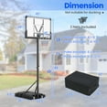 thumbnail image 3 of Goplus Basketball Hoop Outdoor System with 45 Inch Shatterproof PC Backboard Wheels, 3 of 10