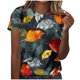 thumbnail image 1 of Tops Y Blusas de las Mujeres Estampadas Cuello Redondo Manga Corta, Poliéster Casual Top para Diario, Fiesta Y Todas las Estaciones, 1 of 5