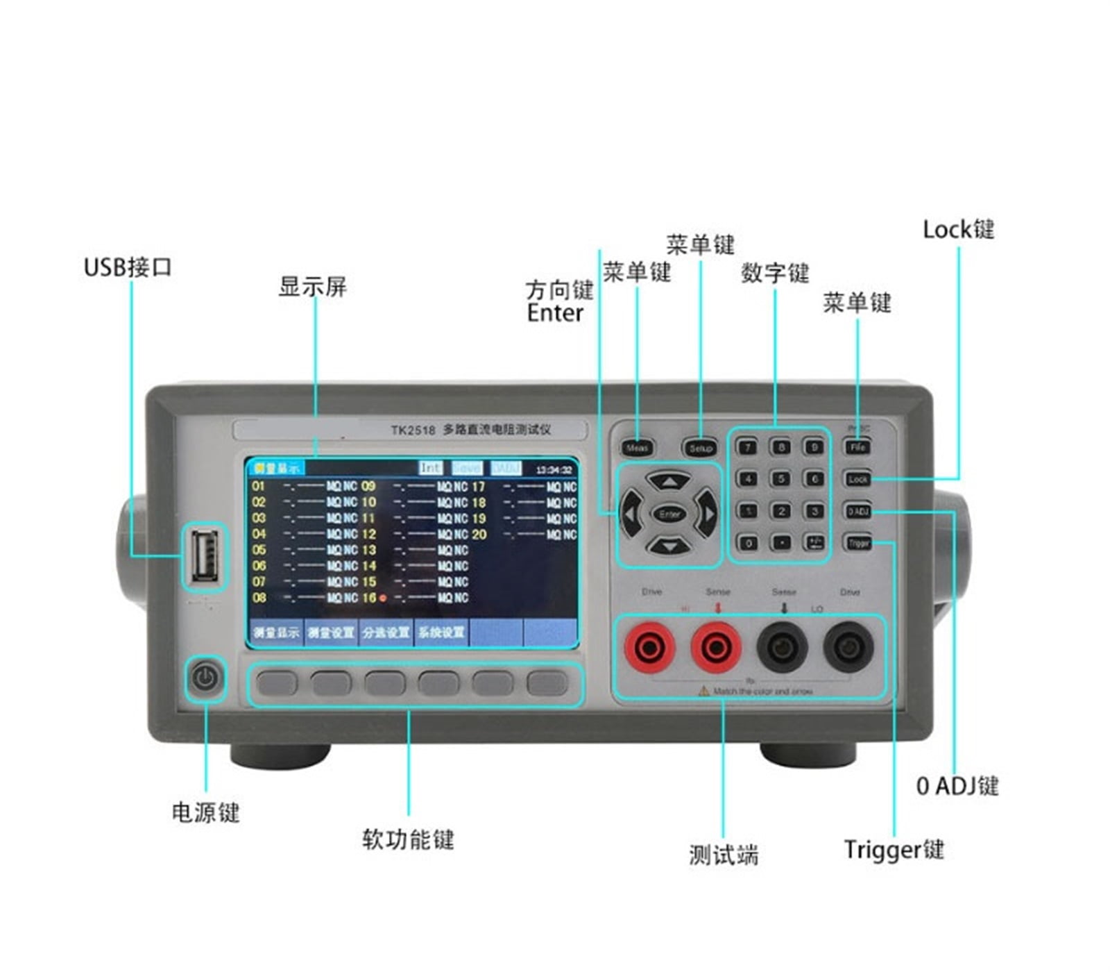 Resistance Tester TK2515 Can Be Equipped With N-Channel High-Precision Resistance Meter And Multi-Channel Resistance Tester