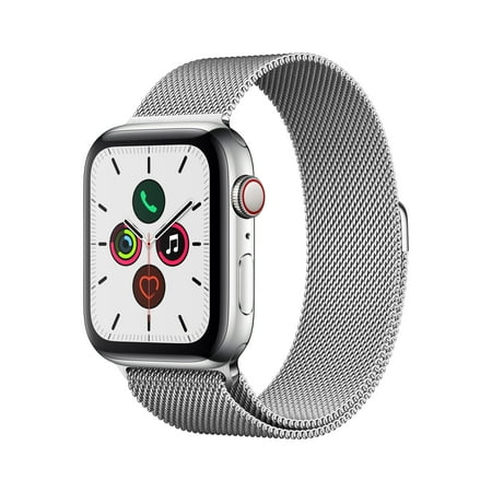 UPC 190199278066 product image for Apple Watch Series 5 GPS + Cellular, 44mm Stainless Steel Case with Stainless St | upcitemdb.com