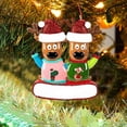 thumbnail image 2 of Árbol De Navidad Personalizado Con Familia De Renos, Ciervo, Santa, Familia, Alce, Vacaciones, Invierno, Tradición, Decoración De Regalo Noticed HA042658-01, 2 of 6