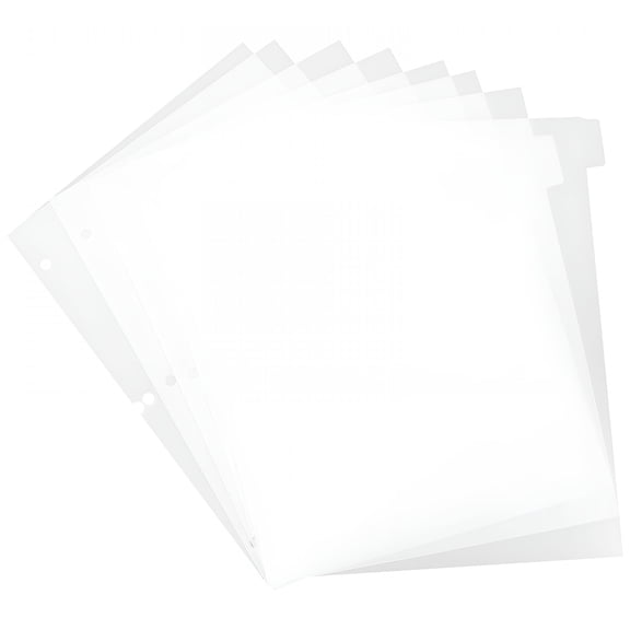 CCOCC Clear Dividers for 3-Ring Binder - Loose-leaf Refill Tabs