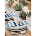 thumbnail image 5 of Blue Ombre Striped Cloth Napkins Set of 4 Reusable Dinner Napkins, Modern Abstract Gradient Lines Art Cocktail Napkin Washable Table Napkins for Wedding/Holiday Party/Baby Shower 20"x20", 5 of 7