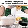 thumbnail image 7 of Pofeuu Green Leave Fern Print Thickened Mini Silicone Oven Mitts Heat Resistant, Rubber Oven Mitt Gloves, Finger Pinch Grips, Pot Holder, Silicone Potholder, 7 of 7