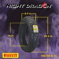 thumbnail image 2 of Pirelli Night Dragon GT 150/80B16 M/C 77H REINFTL Cruiser Motorcycle Rear Tire - Superior Traction & Handling for High-Performance Cruisers w/ Keychain, 2 of 7