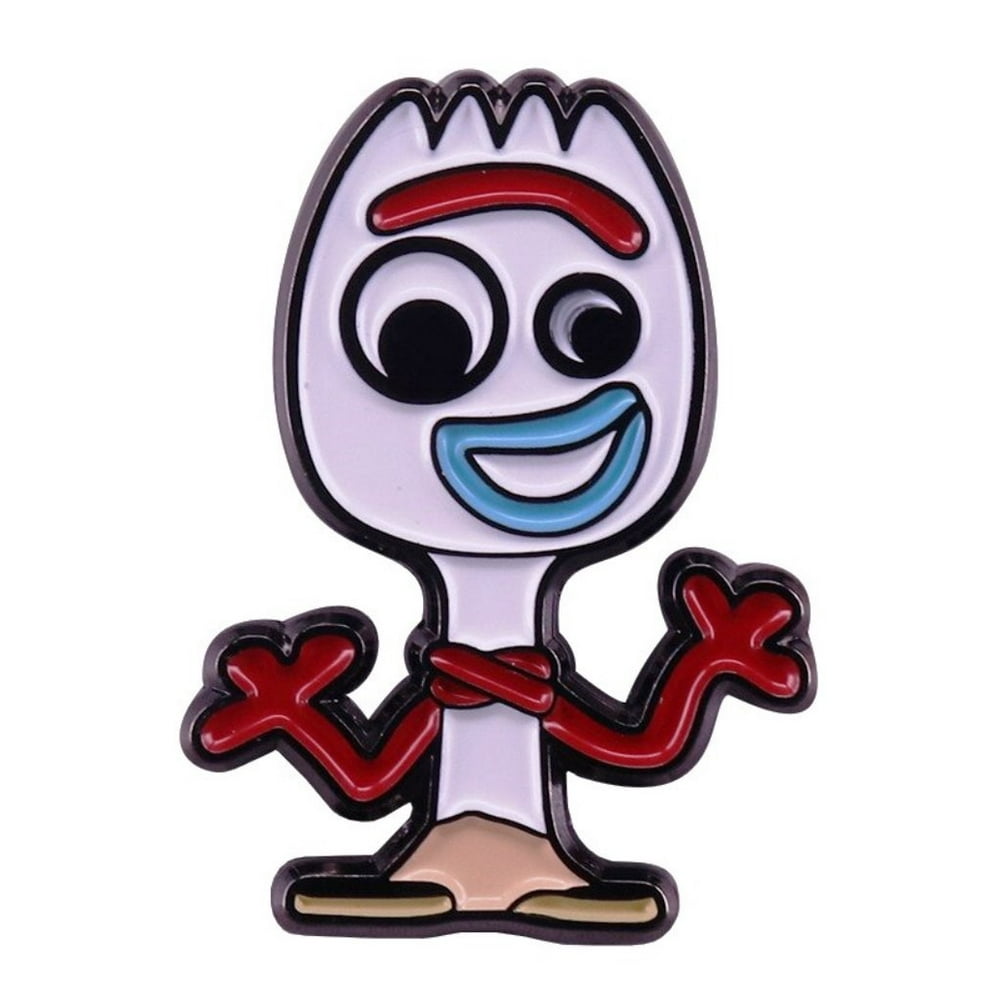 forky enamel pin