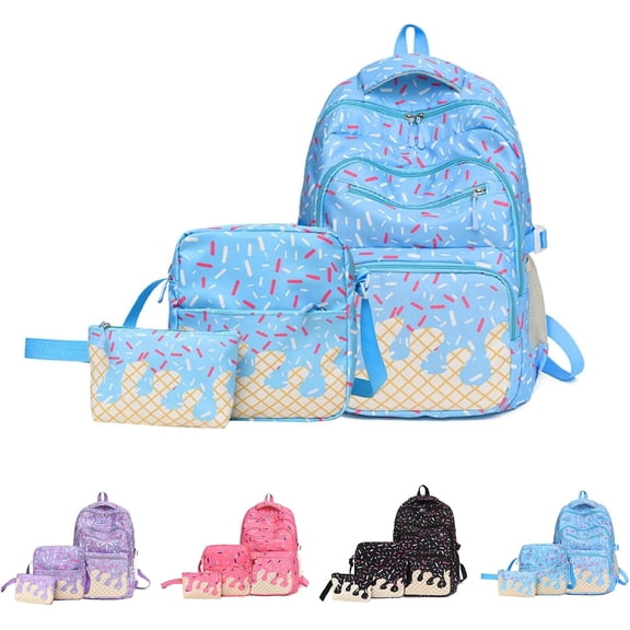 Matching Backpacks Set, 3Pcs Blue Backpack for Commute