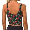 thumbnail image 3 of Lsque Ladybugs In Love Printed Women'S Sports Bra, Compression, Moisture Wicking, High-Impact Sports Bra For Women,Supportive sports bra-Large, 3 of 9