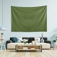 thumbnail image 4 of FREEAMG Plain Dark Olive Green Solid Color Tapestry Aesthetic Tapestry Wall Hanging for Home Decor 80" x 60" Inches, 4 of 6