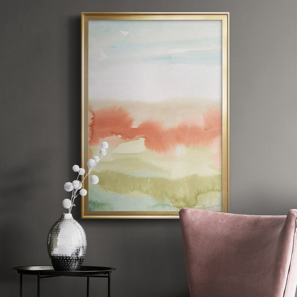 Blushing Sunrise I Premium Framed Print, in Gold, Black, or Silver - Ready to Hang