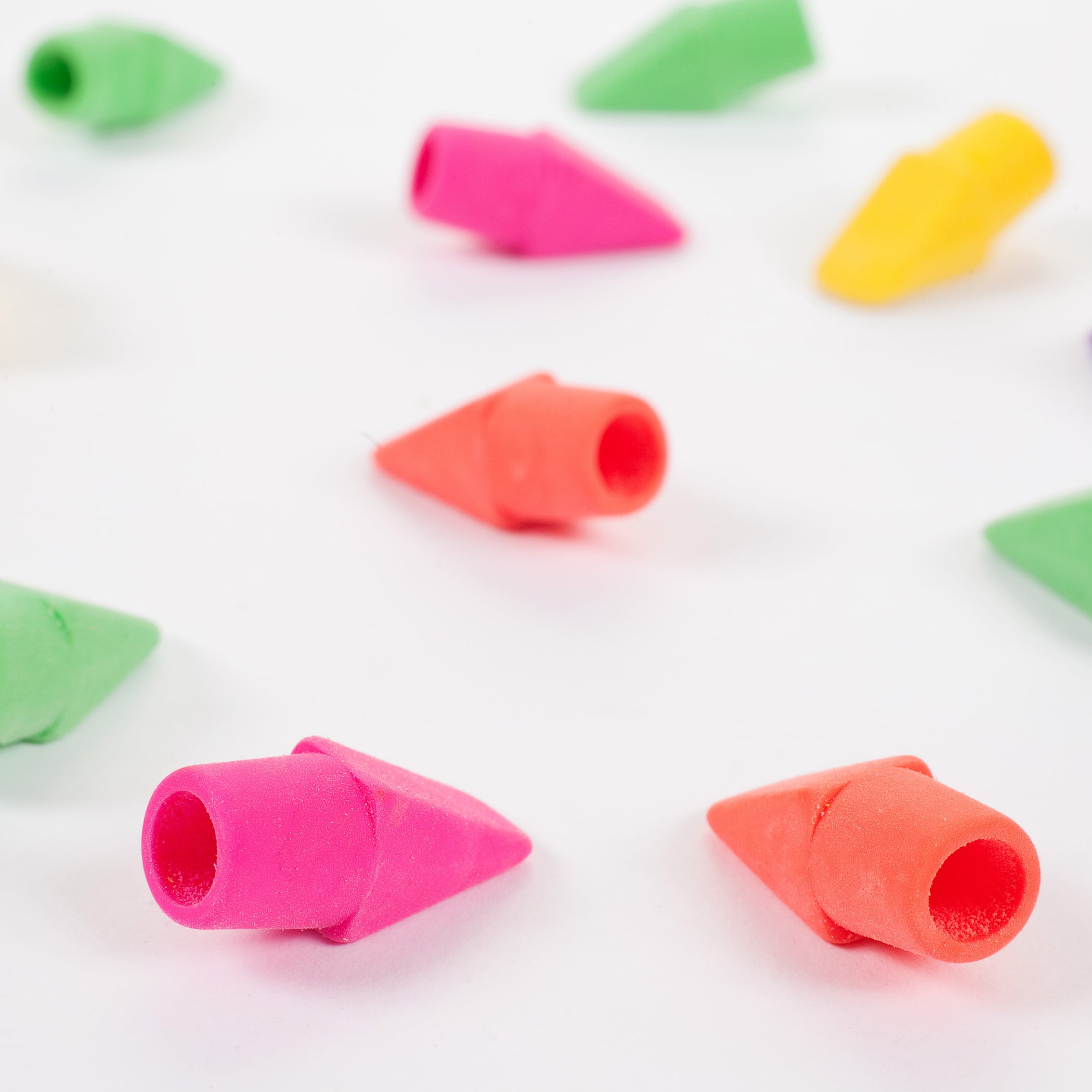 Charles Leonard Pencil Eraser Caps, Latex Free, Assorted Colors, 864 Count
