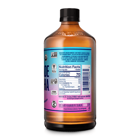 Health-Ade Kombucha, Ginger Lime Cayenne Cleanse, Probiotic Drink
