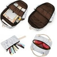 thumbnail image 7 of Triani 3-Piece Backpack Set Water Resistant Bookbag with Lunch Box and Pencil Bag (Marble), 7 of 7
