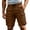 74# Coffee, variant on Men's Cargo Shorts with Multi Pockets Above Knee Length Bermuda Shorts Relaxed Fit Elastic Waist Hiking Work （Coffee,S)