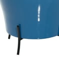 thumbnail image 4 of DecMode 9", 12"H Blue Metal Planter (2 Count), 4 of 7