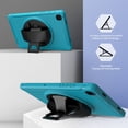 thumbnail image 4 of Dteck Case for Samsung Galaxy Tab A7 10.4" SM-T500 T505 (2020 Released),Shockproof Three-Layer Heavy Duty Protector Rubber Hard Back Kickstand Hand Strap Cover 10.4-inch,Lightblue, 4 of 8