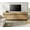 Oak, variant on WAMPAT Modern TV Stand for TVs up to 120 inch, 4 in 1 Entertainment Center TV Console with Adjustable Shelves and Metal Base for Living Room,Bedroom,Beige