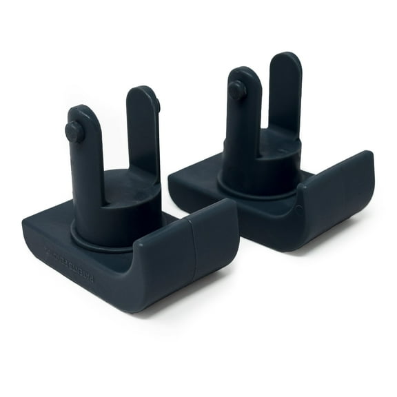Top Glides Click & Go Walker Ski Glides for Round Tubes, Black, 1 Pair