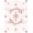 Pink White Red, Pattern 13, variant on ODIKA 8'x10' Washable Area Rug Classroom Pencil Coquette Ribbon Border Teacher Preschool School Flowing Dynamic for Dining Room, Large Office, Lounge, Non-Slip Chair-Friendly Mat